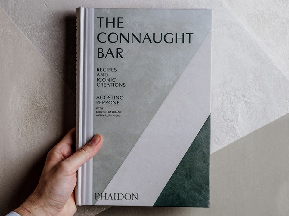 The Connaught Bar Cocktail Book front cover, with green stripes