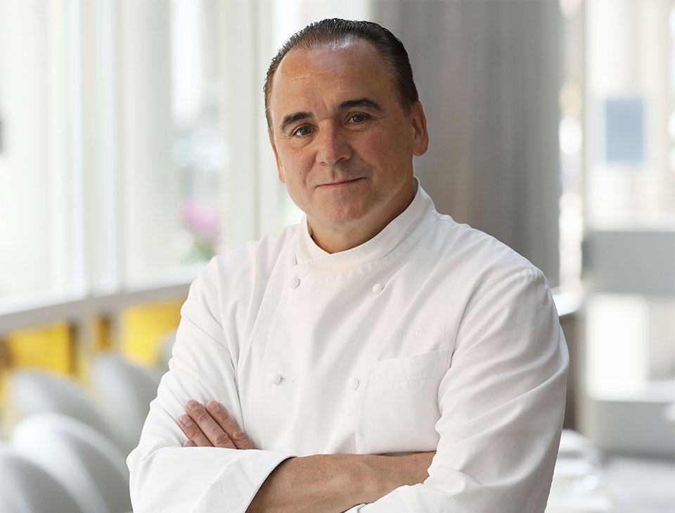 Portrait of the genius French chef Jean-Georges Vongerichten in The Connaught.