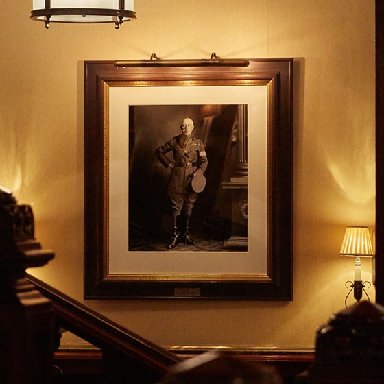 The warm atmosphere at The Connaught is hidden in the artistic and historical works on the hotel's walls.
