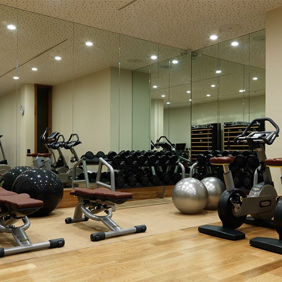 Display of pilates balls, and other gym equipment needed for fitness training.