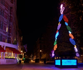 The Connaught Christmas Tree 2021, creative work by Annie Morris and Idris Khan.