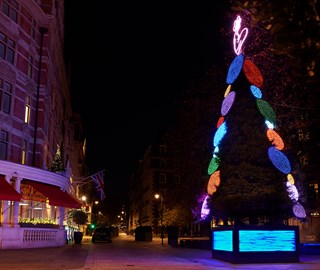 The Connaught Christmas Tree 2021, creative work by Annie Morris and Idris Khan.