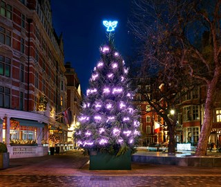 British contemporary artist Tracey Emin CBE creatively did the Connaught Christmas tree in 2017.