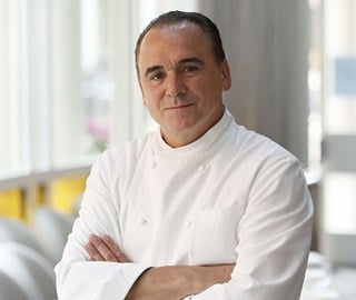 Portrait of the genius French chef Jean-Georges Vongerichten in The Connaught.