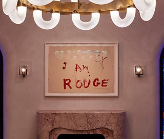 In the Red Room at The Connaught, an artwork by Louise Bourgeois, done in watercolour, gouache and pencil.