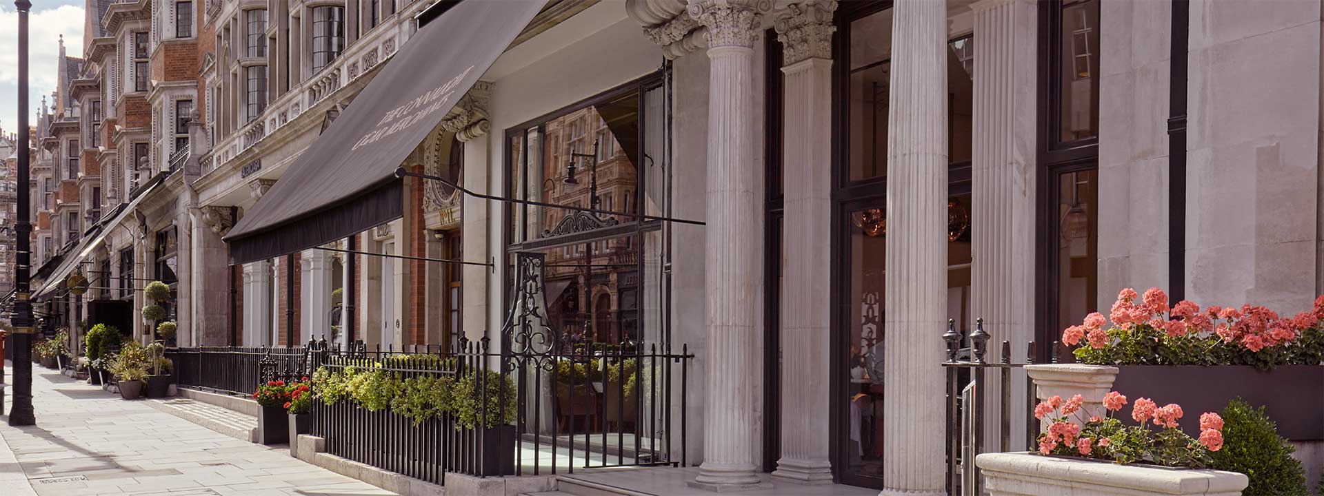 View from the street outside of The Connaught Cigar Merchants, a timeless place.